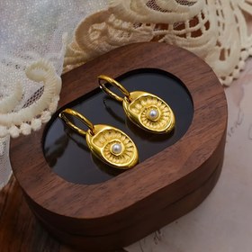 Resim 1 Çift Şık Altın Tonlu Kef Eshiklar - Hipoalerjenik 304 Paslanmaz Çelik, Kadınlar İçin Okyanus Esinlenmiş Tasarım, Günlük Giyim ve Hediye Verme İçin Mükemmel, Günlük Giyim Küpeleri|Şık Kef Küpeleri|Hipoalerjenik Küpeler 