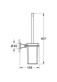 Resim Grohe Tuvalet Fırçalığı Grandera Krom/Altın - 40632Ig0 