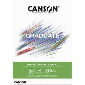 Resim Canson Çizim Bloğu Graduate Dessın Beyaz 30 Syf A5 160 GR 