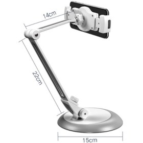 Resim UnDePlus Masaüstü Teleskobik Tablet Telefon Tutucu Ayarlanabilir Jhd-165 Beyaz Beyaz 