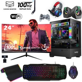 Resim IZOLY Spear I5-3470 16gb 256gb Ssd Gt 740 4gb gddr5 24'' Oyuncu Masaüstü Bilgisayarı 