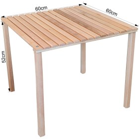 Resim Exent Ahşap, Kamp, Balkon Bahçe Plaj Piknik Sehpası, Kamp Masası-60x60 Yükseklik: 50 Cm Çok Renkli 