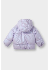 Resim Defacto Kapüşonlu Fermuarlı Çıtçıtlı Şişme Lila Kız Bebek Mont E7985a5/pr247 Lila 