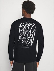 Resim Brooklyn Nets Courtside Max90 Nba Erkek Siyah Basketbol T-shirt Siyah 