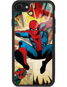 Resim Spoyi Iphone 7 - 8 Spider-man Örümcek Adam Tasarımlı Glossy Telefon Kılıfı 