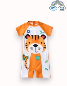 Resim My Kids Wear Erkek Çocuk Deniz Kombini 3’lü Set - Mayo, Havlu ve Bone 12607 