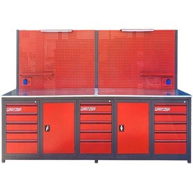 Resim Grayzer 3 Metre 15 Çekmeceli 2 Dolaplı Takım Tezgahı 1 Adet 