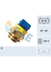 Resim Fae 37580 - Radyator Su Sıcaklık Musuru Ikı Cıkıs / 92 / 97c Berlıngo Ax Evasıon Saxo Xantıa Xsara Xsara Pı 