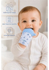 Resim Babyjem Bebek Diş Kaşıyıcı Eldiveni Kirpi Mavi 