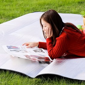 Resim 1-Paket Katlanabilir Kamp Matı, Çadır Tasarımı ile - Taşınabilir Açık Hava Piknik Matı, Plaj, Sırt Çantası, Yürüyüş için - Dayanıklı Katı Renkli Plaj Matı, Kamp Gezileri ve Piknikler için, Plaj Matı Katlanabilir, Sırt Çantası Gereksinimleri, Taşınabilir Mat, Hafif Malzeme 
