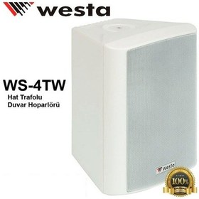 Resim 2 Adet Westa Trafolu Duvar Sütun Hoparlörü 100 Watt Ws-4Tw 