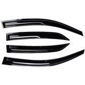 Resim Mitsubishi L200 2015 Sonrası Cam Rüzgarlığı 4Lü Set 