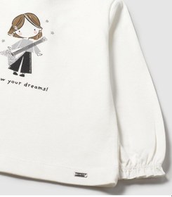 Resim Mayoral Kız Bebek Manşet Kollu Sweatshirt KREM 