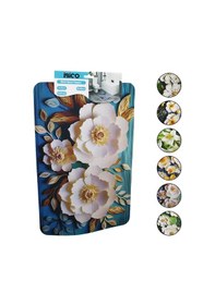 Resim Dikdörtgen - Desenli 38x85cm Su Emici - Sihirli Banyo Paspas Çok Renkli 