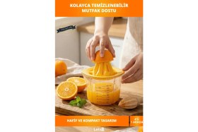 Resim Özbience Çok Fonksiyonlu Rendeli Narenciye Sıkacağı Süzgeçli, Sağlam ve Ergonomik 