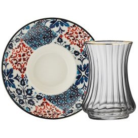 Resim Sandro Moreno 1898 Lizbon Optik 12 Parça 6 Kişilik Çay Seti 150 ml 