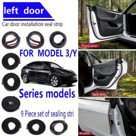 Resim Tesla Model 3/Y için otomotiv aksesuarları, araçın tamamı için ses yalıtımı mühürleme şeritleri, su geçirmez şok emici pedler, kendinden yapışkanlı rüzgar geçirmez şeritler ve Model 3/Y kapıları için mühürleme şerit bileşenleri içerir. 