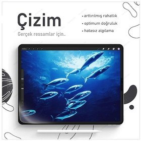 Resim Apple Uyumlu iPad 10.2 9.nesil Paper-like Ekran Koruyucu Kağıt Hisli Kırılmaz Cam Kaymaz Mat Yüzey Kılıf 