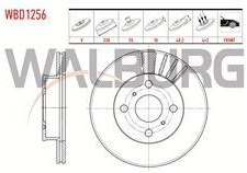 Resim TOYOTA COROLLA 87-95 ÖN FREN DİSKİ HAVALI ÇIKINTILI 238MM 43512-12250(WALBURG) 