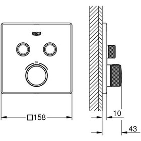 Resim Grohtherm Smartcontrol GRH29124A00 Çift Valfli Akış Kontrollü Ankastre Termostatik Duş Bataryası Diğer 