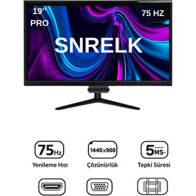 Resim Snrelk 19" VGA HDMI Pro Led Monitör 