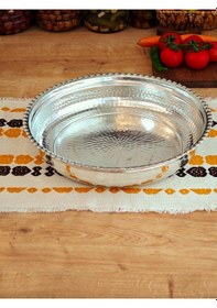 Resim Bakır Kalaylı Derin Fırın Tepsi 32 Cm Gümüş 