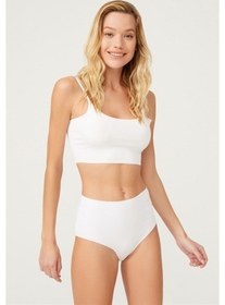Resim Cottonhill Yüksek Bel Basic Lazer Kesim Bikini Külot 5'Li Paket-Çok Renkli-M Çok Renkli 