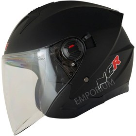 Resim NCR Unisex Güneş Vizörlü Çenesiz Mat Siyah Kask 