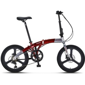 Resim Mosso Marine Hyd - 7 Vites 20 Jant Katlanır Şehir Bisikleti - Kırmızı Antrasit 