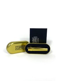 Resim Clipper Çakmak Mat Gold Rengi Özel Kutulu İç-dış Metal 