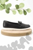 Resim Bambi Siyah Hakiki Deri Kadın Loafer Ayakkabı K01269354603 