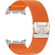 Resim Gateesat Samsung Galaxy Watch 8 8 Classic Ultra Nylon Beyaz Tokalı Kayış 