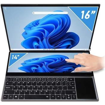 Quadro Diamond Duo DS1630 i7-10850H 16 GB 512 GB SSD O/B UHD 16" IPS + 14" IPS Dos Dokunmatik Dizüstü Bilgisayar