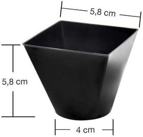 Resim Plastik Mini Kap Siyah 120cc - 25 Adet 