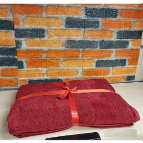 Resim Özdilek Svv Border Büyük Boy Banyo Havlusu 89x173 - Brick Red Kırmızı Kırmızı 
