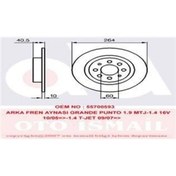 Resim TRW DF4740 FREN DİSKİ ARKA PUNTO EVO 09- / CORSA E 14- ADAM 13- D 