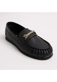 Resim Dosa Shoes Kadın Babet Taba Zincir Tokalı Hafif Rahat Taban Şık Günlük Ayakkabı Siyah 