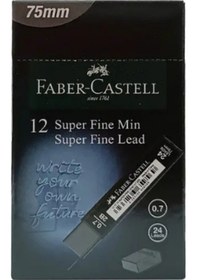 Resim Süper Fine Kurşun Kalem Ucu Min T. Black 0.7mm 2b 75mm 24 Lü Tüp X 12 Li Kutu 