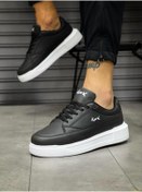 Resim Cobbalt Siyah Beyaz Erkek Yüksek Taban Günlük Spor Ayakkabı RM0626 