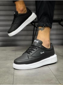 Resim Cobbalt Siyah Beyaz Erkek Yüksek Taban Günlük Spor Ayakkabı RM0626 