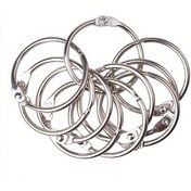 Resim 20 Adet Dayanıklı Demir 1 İnç Bağlayıcı Halkalar Anahtarlık ile - 25mm İç Çap, Belgeleri & Anahtarları Düzenlemek için Metal Gevşek Yaprak Kitap Halkaları 