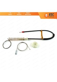 Resim BMW 5 E39 04/1999-2004 4/5 Kapı İçin Arka Sağ Cam Kriko Seti 