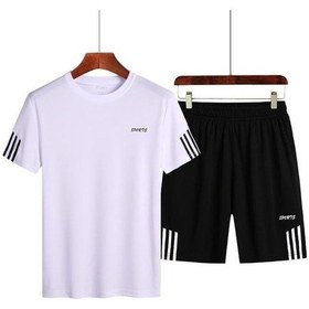 Resim Jmsstore Erkek Günlük Koşu Spor Eşofman Spor 2'li Set - Beyaz 