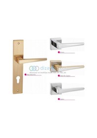 Resim Madrid Aynalı &amp Rozetli Kapı Kolu 