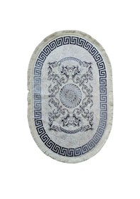 Resim Dijital Baskılı 3 Parça Kaymaz Tabanlı Banyo Paspas Takımı Mavi 