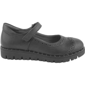 Resim Cici Bebe Ayakkabı Deri Siyah Kız Çocuk Okul Ayakkabısı 