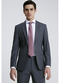 Resim D's Damat Ds Damat Slim Fit Gri Yünlü Travel Takim Elbise 4he05ob35577m Gri 