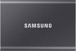 Resim Samsung Taşınabilir T7 SSD, USB 3.2 Gen 2 TB, 1.050 MB/sn Okuma, 1.000 MB/sn Yazma, Gri, MU-PC2T0T 
