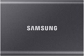Resim Samsung Taşınabilir T7 SSD, USB 3.2 Gen 2 TB, 1.050 MB/sn Okuma, 1.000 MB/sn Yazma, Gri, MU-PC2T0T 