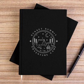 Resim Adventure Camp Siyah Çizgisiz Kanvas Defter - Siyah 